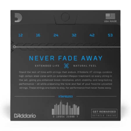 D'Addario XTAPB1253 XT Phosphor Bronze Acoustic Guitar Strings, Light, 12-53 - Image 2