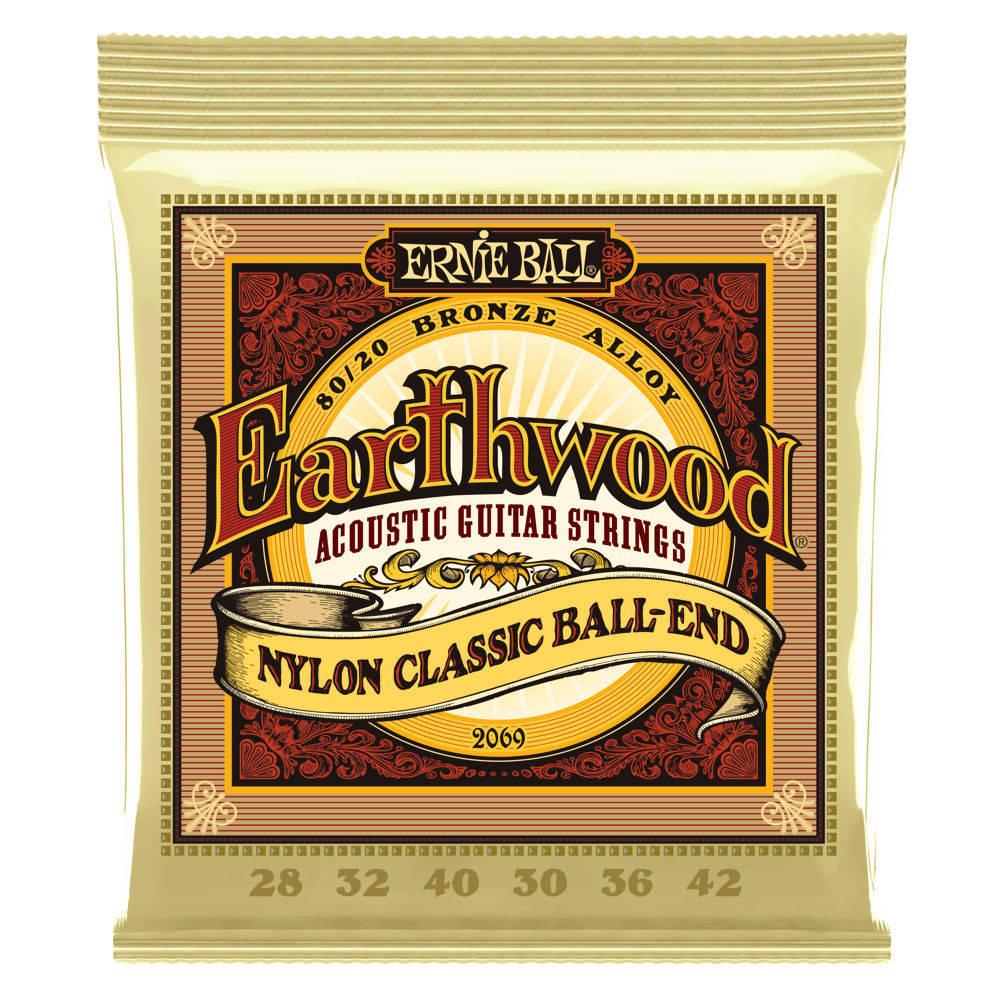 Earthwood Folk Nylon, Clear & Gold Ball End, 80/20 28-42