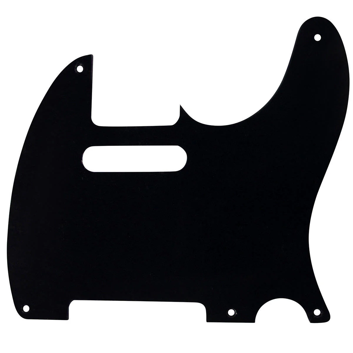 Mojotone Electric Guitar Pickguard for Tele 5 Hole Black 1 Ply