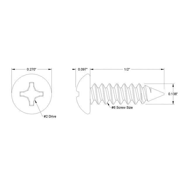 Stainless Truss Head Cabinet Corner Screws (Set of 12) - Image 2